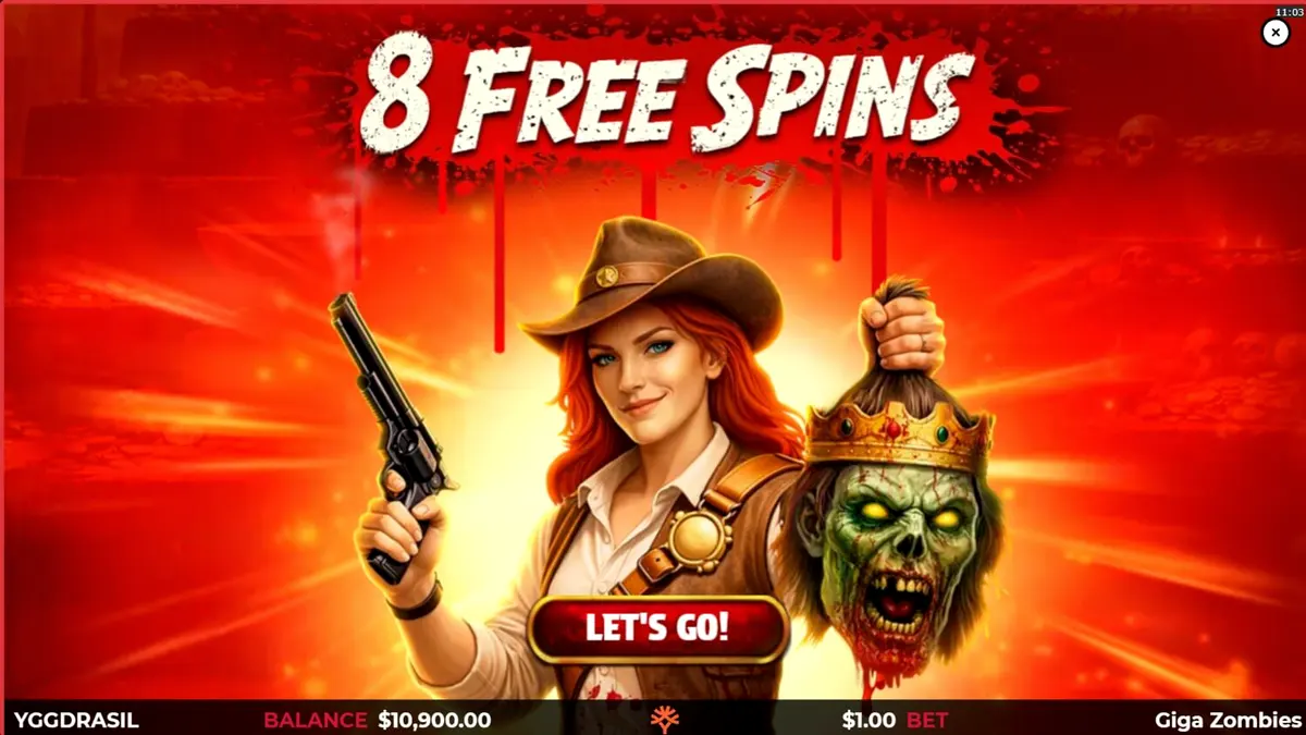 Cena de jogo do slot Giga Zombies com temática de selva maia e zumbis
